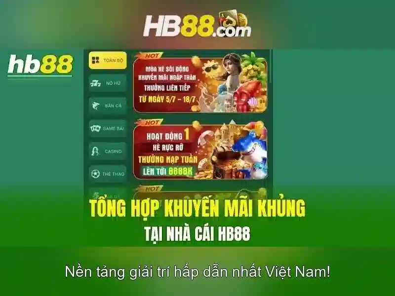 Trải nghiệm slot đỉnh cao tại HB88