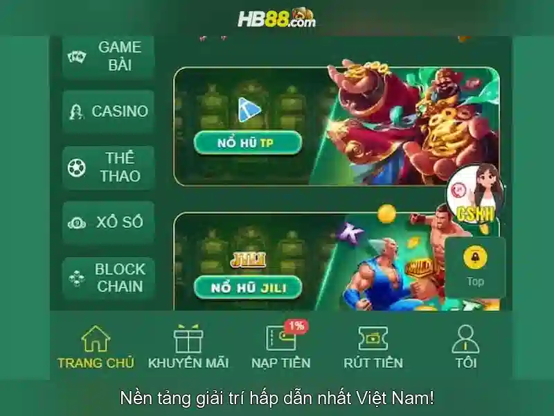 Trải nghiệm game slot HB88